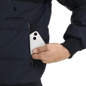 Blouson matelassé pour homme de haute qualité, veste bomber doublée, fermeture éclair intégrale, <span class=keywords><strong>manteau</strong></span> décontracté, veste en polyéthylène, coupe-vent épais, vêtements d'extérieur pour l'hiver - Product Image 6