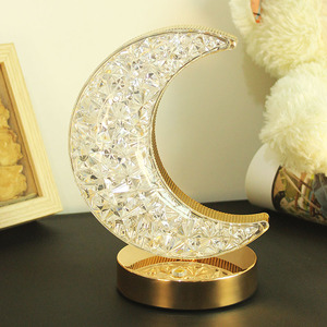 Ornamen meja dekoratif modis, lampu malam kantor variabel tiga warna sentuhan portabel mewah dapat diisi ulang - Product Image 3