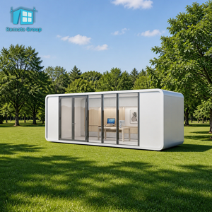 Villa Modulaire de Luxe 40 pieds pour Camping, Cabine Mobile <span class=keywords><strong>Apple</strong></span>, Maison Préfabriquée, Conteneur Préfabriqué avec Salle de Bain - Product Image 1