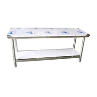 Table de travail en acier inoxydable pour cuisine commerciale, directement de l'usine, revêtement autonettoyant, modulaire, extensible, capacité robuste