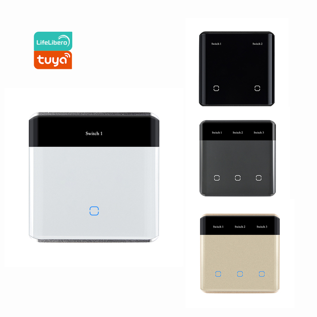 EU/UK Standard 1/2/3 Gang 16A Tuya Zigbee Smart Conved Light Switch with LED Display AI Voice Control DIY Home Automation