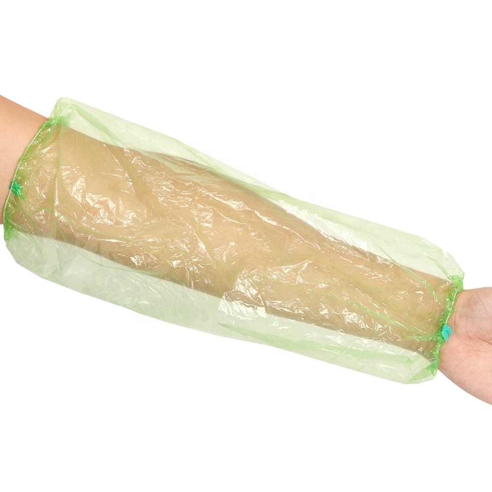Customized Wholesale Waterproof Arm Sleeves LDPE Disposable Oversleeve with Embossed