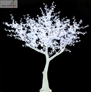 Lampe LED de simulation de fleurs de cerisier et de pêcher imperméable à l'eau pour éclairage décoratif extérieur pour paysage de cour et pelouse - Product Image 2