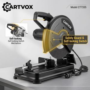 CORTADORA DE METAL CARTVOX 2800W de Alta Resistencia, 355mm, Industrial, <span class=keywords><strong>Sierra</strong></span> de Corte Profesional de 14 Pulgadas <span class=keywords><strong>para</strong></span> Acero CT7355 - Product Image 6