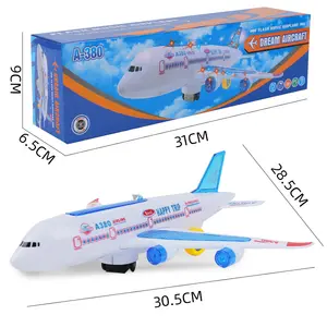 도매 회전 항공기 범용 빛 음악 비행기 장난감 비행기 모델 비행기 전기