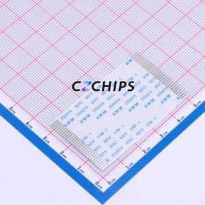 FFC-1.0-30P-50mm FFC Cable (Flexible Flat Cable) P=1mm Connector 30P 1mm 0.3mm Non-Inverting - Product Image 1