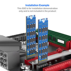 Adaptor <span class=keywords><strong>M</strong></span>.<span class=keywords><strong>2</strong></span> NVMe (Key-<span class=keywords><strong>M</strong></span>) SSD ke PCI-E 3.0 1X untuk Desktop Kompatibel dengan SSD NVMe 2230-2280, Peningkatan Penyimpanan Ekspansi PCIe - Product Image 6