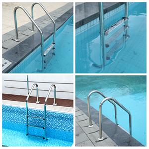 <span class=keywords><strong>Échelle</strong></span> de <span class=keywords><strong>piscine</strong></span> en acier inoxydable 304 série SF/SL/MU, résistante à la corrosion, antidérapante, facile à installer, pour piscines hors sol - Product Image 4