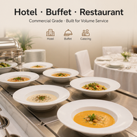 Assiette à soupe et pâtes en porcelaine fine blanche de 8,5 pouces pour la restauration, l'hôtellerie et les buffets – Vente en gros