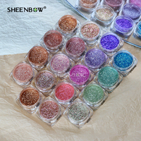 Sheenbow Ultrafeines Kosmetisches Silber-Diamant-Glitzerpuder, Vielseitiges Lidschatten-Pigment für Augen, Gesicht & Körper