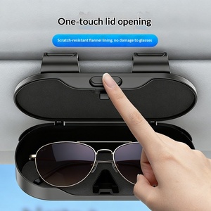 Portaocchiali da sole per auto, custodia per occhiali da sole, portaocchiali da visiera per auto, custodia multifunzionale per carte e banconote - Product Image 4