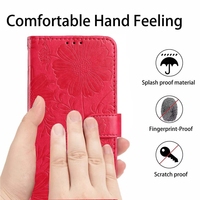 Étui portefeuille en cuir motif floral pour Samsung Galaxy S26 Edge S25 Plus S24 Ultra FE A07 A17 A37 A57 A06 A16 A26 A36 A56 Housse à rabat