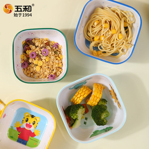 Wuhe Kids Cartoon Bowls Square Anti Scalding Baby Tableware For Children Mealtime Use - Product Image 2