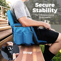 Fauteuil de jardin Oxford pliable et portable avec coussin et dossier pour pique-niques et camping sur l'herbe