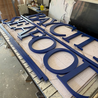 Enseigne publicitaire 3D LED rétroéclairée sur mesure pour extérieur, en acrylique et acier inoxydable, pour logo de magasin, restaurant de fruits de mer, enseigne commerciale 3D