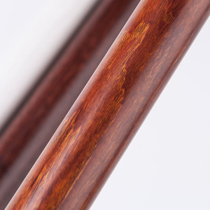 Wholesale Manufacturer Extendable Bathroom Aluminium Alloy Double Bracket Wood Finials Rod <b>Curtain</b> for Home Decor - Product Image 4