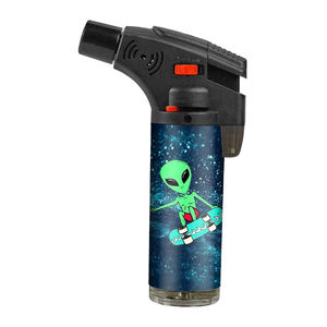 2025 New Arrivals Custom Design Windproof Saucer Mens Cigarette Refill Portable <b>Powerful</b> Flame Wholesale Slant <b>Torch</b> Lighter - Product Image 3