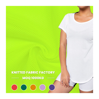 Fournisseur chinois de tissu de sport en polyester de couleur néon fluorescente, tissu en maille 100% polyester de haute qualité pour vêtements