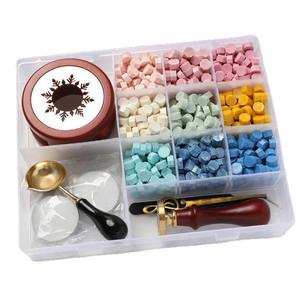 Ensemble de cire à cacheter avec granulés de cire, outils de tamponnage et boîte de rangement pour la création de journaux en papier et les travaux manuels - Product Image 5