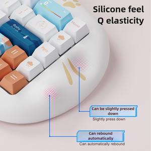 NUEVO CAT68 Teclado mecánico para juegos Silicona Tri-mode inalámbrico Hot-swap RGB Retroiluminación para Amazom/Shopify/INS/<span class=keywords><strong>facebook</strong></span> - Product Image 6