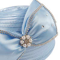 Offre Spéciale fait à la main hawaïen formel chapeau plus récent Chic tissu église chapeau parfait fantaisie perle chapeau de fête pour les femmes danse décoration