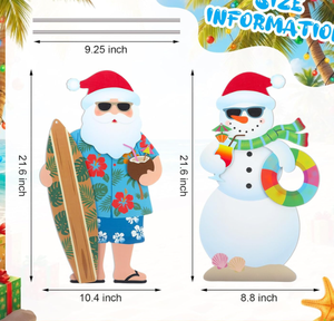 Paquete de 2 Estacas Metálicas para Jardín con Silueta de Santa Claus Navideño Estilo Mid-Century para el Mercado de Navidad (<span class=keywords><strong>Christkindlmarkt</strong></span>) - Product Image 2