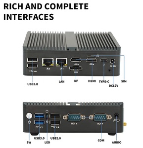 Mini công nghiệp Wifi HD máy tính xách tay 300M Ethernet 4 * USB VGA mi Win 10 kép hiển thị <span class=keywords><strong>16GB</strong></span> DDR3 <span class=keywords><strong>RAM</strong></span> 8GB USB Intel Celeron không quạt EU mới - Product Image 4