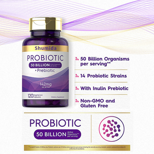 מותג פרטי שאינו GMO ללא גלוטן prebiotics תוסף כמוסה 14 פרוביוטיקה זנים 50 מיליארדים CFU פרוביוטיקה כמוסת גלולות - Product Image 6