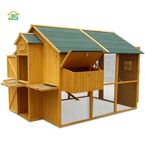 Gaiolas de galinha de madeira personalizadas, casa de animais à prova de chuva extra grande galinha e corrida