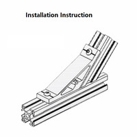 Vente en gros Fixation en forme de L Support d'angle à 135 degrés Connecteur Gousset Support d'angle renforcé en métal pour profilé en aluminium à fente en T