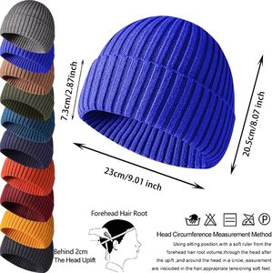 Bonnet court en tricot de haute qualité avec logo personnalisé, bonnet d'hiver chaud en maille, casquette de pêcheur, bonnets et casquettes. - Product Image 4
