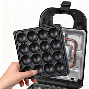 เครื่องทำวาฟเฟิลแซนวิชไฟฟ้าแบบ10 in 1พร้อมจานที่ถอดออกได้สำหรับวาฟเฟิลฟองโดนัทอาหารเช้าขนมหวานคริสต์มาสแบบกำหนดเอง - Product Image 5