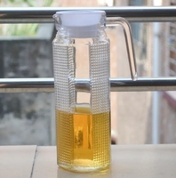 Ensemble d'eau octogonal ensemble de bouilloire en verre transparent sans plomb de cinq pièces