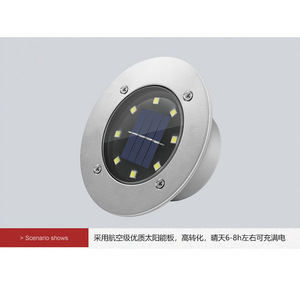 Luz Solar LED para Suelo, 4W, Aluminio, 8 Luces LED, Encendido/Apagado Automático, Iluminación para Jardín y Caminos Exteriores - Product Image 4