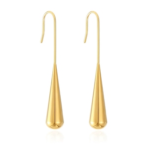 LT-MS-046 5 orecchini a goccia minimalisti francesi in acciaio inox di alta qualità in acciaio irregolare orecchini gioielli per le donne - Product Image 3