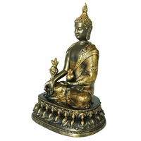 2023 nouvelle arrivée couleur dorée maison décor intérieur table petit feng shui résine méditant bouddha statue sur trône