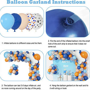 Kit lengkungan karangan bunga ulang tahun balon kaki anjing tulang 121 buah untuk dekorasi pesta tema anak laki-laki perempuan - Product Image 5