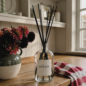 Aikun Small Batch 1000ml Round Glass Long Lasting <b>Reed</b> <b>Diffuser</b> with Any Scent Printed Logo Ivory Bow Gift Box for Online Seller - Product Image 2