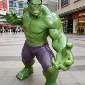 Decoración de Interior y Exterior, Figuras de Acción de Películas de Superhéroes, Hombre Musculoso, Estatua de Hulk de Tamaño Real, Escultura de Resina Esmaltada - Product Image 4