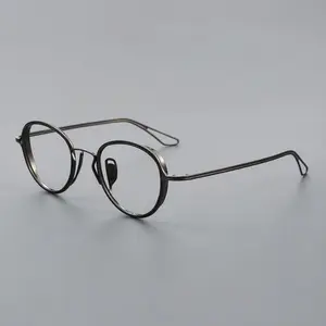 남성용 작은 원형 안경 프레임 2024 새로운 안경 프레임 근시 안경 프레임