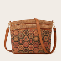 Tas Selempang Wanita Model Retro Cetak Kecil, Tas Bahu Cork Fashion Wanita, Mewah, Laris Manis