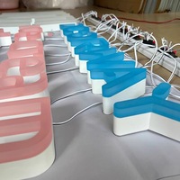 Enseigne en lettres acryliques en acier inoxydable, enseigne lumineuse LED pour hôtel, lettres acryliques personnalisées 3D rétroéclairées, lettres acryliques transparentes givrées