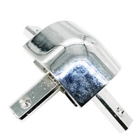 Joint d'angle en fonte sous pression à 90 et 135 degrés, couleur argent, acier inoxydable, pour porte en fer