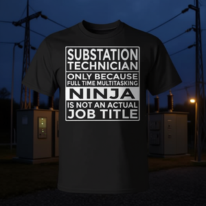 Camiseta Ninja Multitarea para Técnico de Subestaciones, Trabajo de Tiempo Completo - Product Image 3