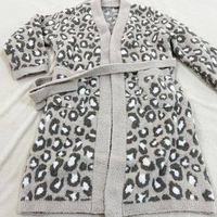 Offre Spéciale – Tissu en microfibre 100 % polyester, fil plume, double face, respirant, thermique, imprimé léopard, peluche animale, pour femme, été et printemps
