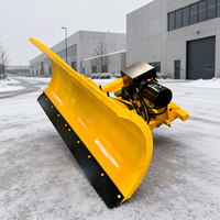 Pelle à neige robuste pour camion avec moteur et lame coulissante pour un déneigement efficace des allées et le déblaiement des routes