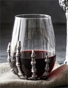 Spooky <strong>Gothic</strong> Skeleton Claw Stemless Wine <strong>Glasses</strong> Halloween Themed Clear Whiskey <strong>Glasses</strong> for Home Bar Party Decor Holiday Gifts - Product Image 2