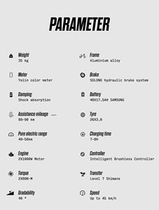 Bicicleta Eléctrica Todoterreno Shengmilo S600 con Doble Motor para Montaña, Off-Road y Ciudad, Envío desde Almacén Europeo - Product Image 5