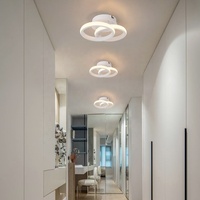 Plafonnier LED moderne pour chambre à coucher, villa, couloir, hôtel, salon, blanc, noir, 20W, caoutchouc souple, aluminium, éclairage élégant