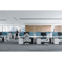 Poste de travail double électrique intelligent à hauteur réglable pour 2 personnes, table de bureau assis-debout, design ergonomique, vente en gros commerciale